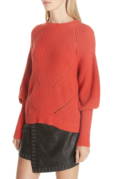 Shop Joie Landyn Blouson Sleeve Sweater In Desert Rose