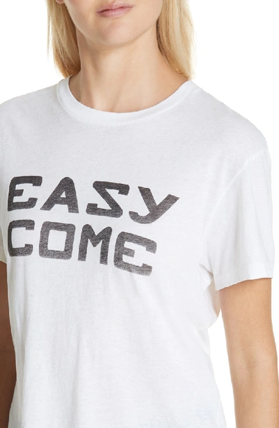 Shop Re/done Easy Come Easy Go Girlfriend Tee In Optic White
