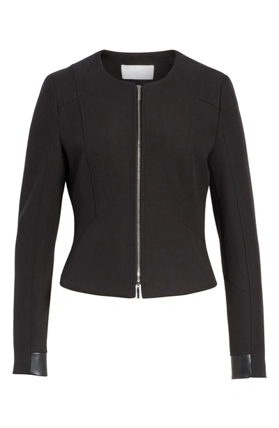 Shop Hugo Boss Jaleta Soft Twill Jacket In Black