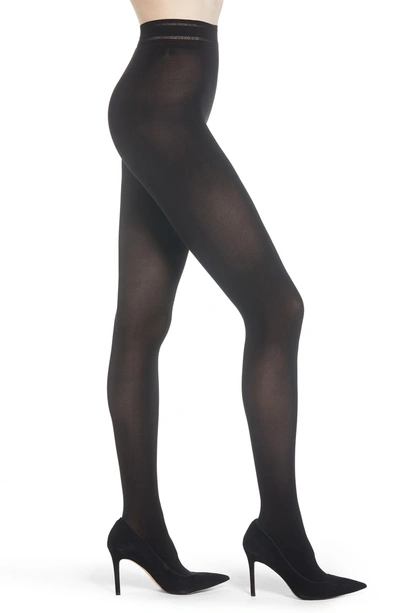 Shop Donna Karan Evolution Matte Jersey Tights In Black