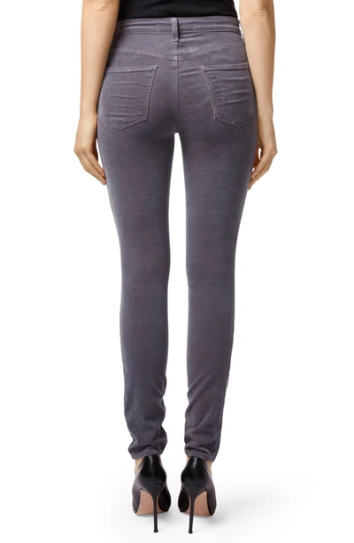 Shop J Brand Maria High Waist Velvet Skinny Jeans In Dark Whistle