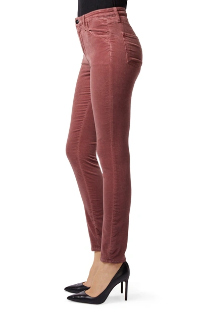 Shop J Brand Maria High Waist Velvet Skinny Jeans In Warm Sable