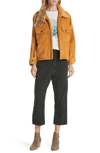 Shop The Great The Boxy Corduroy Jacket In Marigold