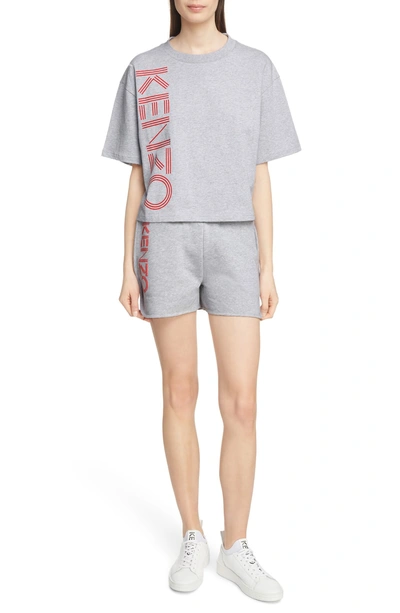 Shop Kenzo Sport Boxy Tee In Pale Grey