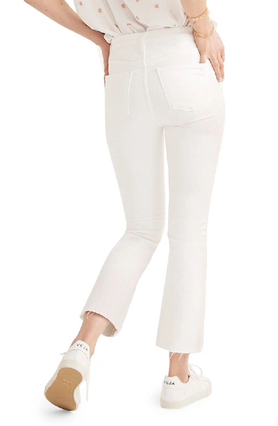 Shop Madewell Cali Raw Edge Demi Boot Jeans In Pure White