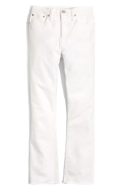 Shop Madewell Cali Raw Edge Demi Boot Jeans In Pure White