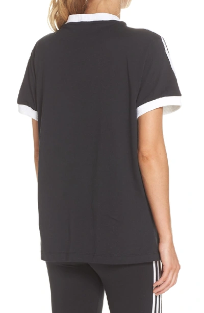 Adidas Originals Women's Originals 3-stripes T-shirt In Black Size 100% Cotton | ModeSens