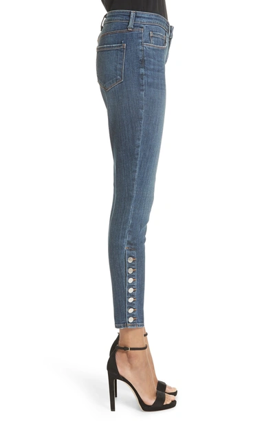 Shop L Agence Piper Button Hem Skinny Jeans In Classic Vintage