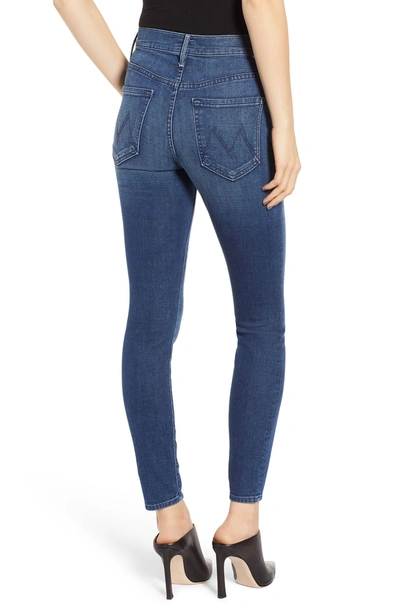 Shop Mother The Stunner Frayed Ankle Skinny Jeans In The Royal Treatment