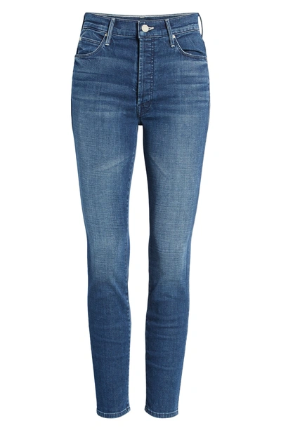 Shop Mother The Stunner Frayed Ankle Skinny Jeans In The Royal Treatment