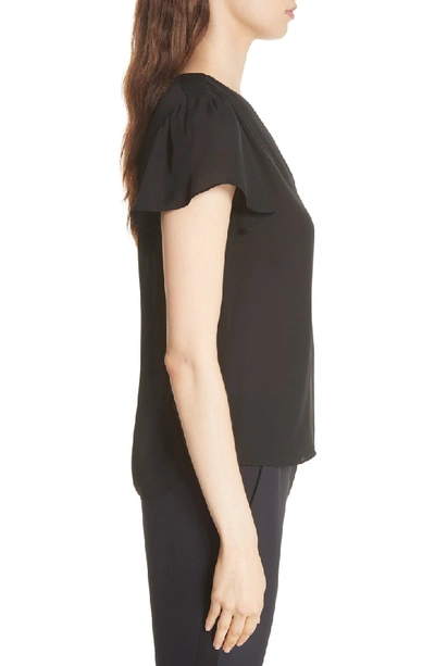 Shop Rebecca Taylor Celina Silk Top In Black