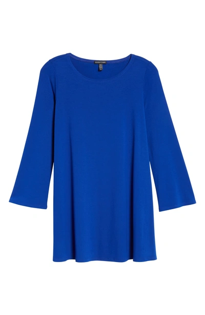 Shop Eileen Fisher Jewel Neck Tunic Top In Royal