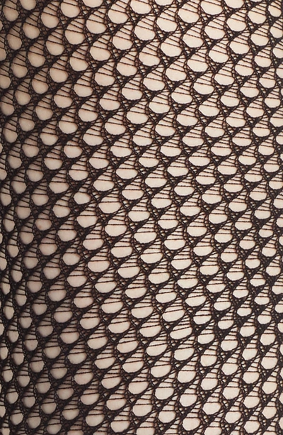 Shop Falke Beeswax Fishnet Tights In Black