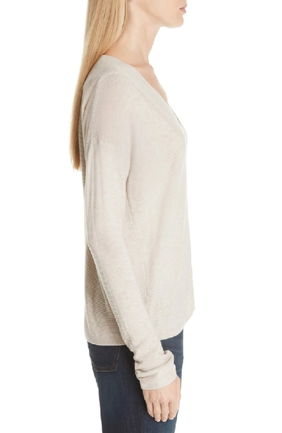 Shop Eileen Fisher Boxy Tencel Lyocell & Silk Sweater In Maple Oat