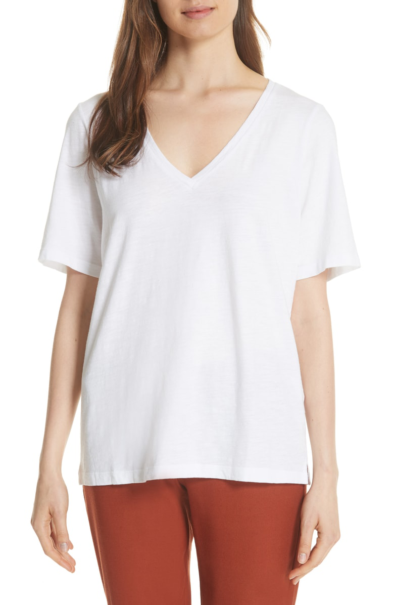 eileen fisher v neck tee