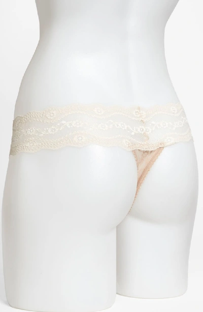 Shop B.tempt'd By Wacoal 'lace Kiss' Thong In Mother Of Pearl