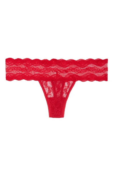 Shop B.tempt'd By Wacoal 'lace Kiss' Thong In Crimson