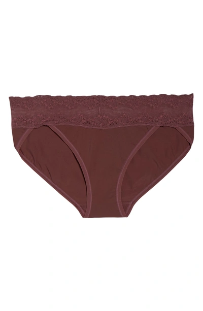 Shop Natori 'bliss Perfection' Bikini Briefs In Frose/ Red Clay/ Fig