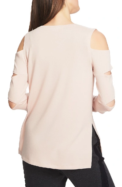 Shop 1.state Cold Shoulder Slash Sleeve Top In Peach Heather