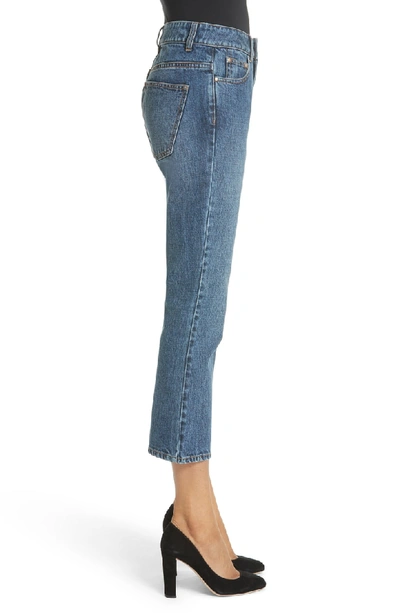 Shop Co Essentials Crop Flare Jeans In Indigo