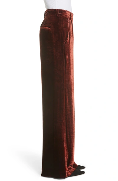 Shop A.l.c Ashbury Velvet Pants In Cognac