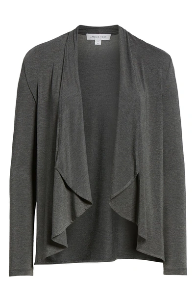 Shop Amour Vert Michaela Stretch Modal Cardigan In Anthracite