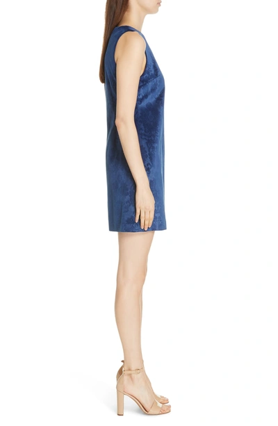 Shop Alice And Olivia Clyde A-line Damask Shift Dress In Indigo
