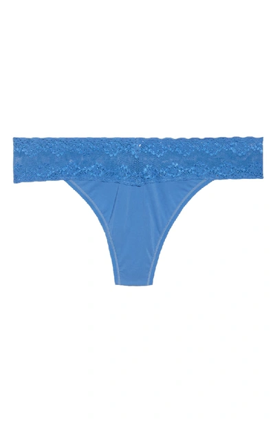 Shop Natori Bliss Perfection Thong In Berry Blue
