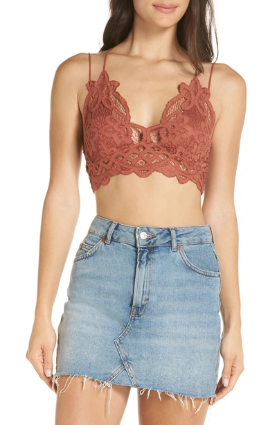 Shop Free People Intimately Fp Adella Longline Bralette In Coral