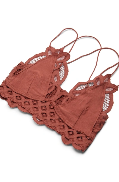 Shop Free People Intimately Fp Adella Longline Bralette In Coral