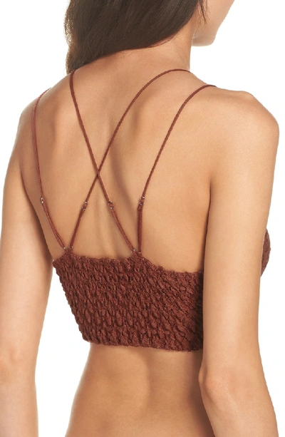 Shop Free People Intimately Fp Adella Longline Bralette In Cocoa
