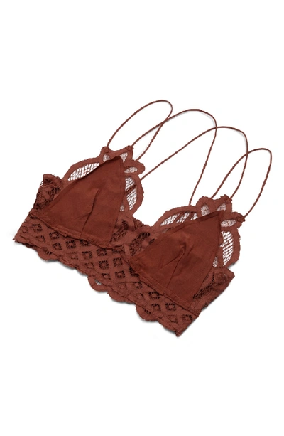Shop Free People Intimately Fp Adella Longline Bralette In Cocoa