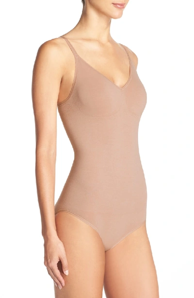 Shop Yummie By Heather Thomson Conner Convertible Bodysuit In Almond