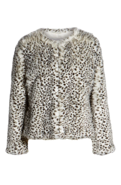 Shop Cupcakes And Cashmere Faux Leopard Fur Jacket In Soft Tan