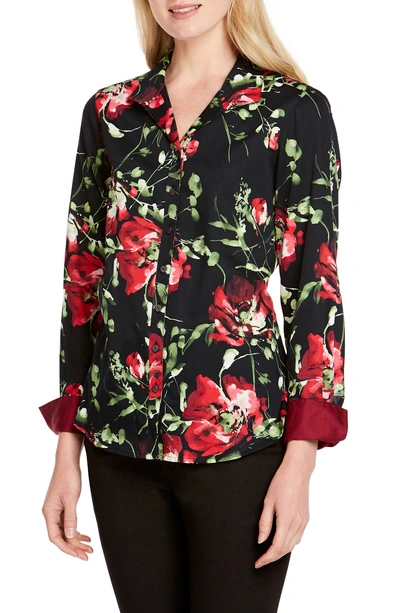 Shop Foxcroft Rhonda Dreamy Floral Shirt In Multi