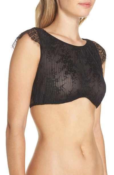 Shop Passionata By Chantelle Lace Crop Top In Black