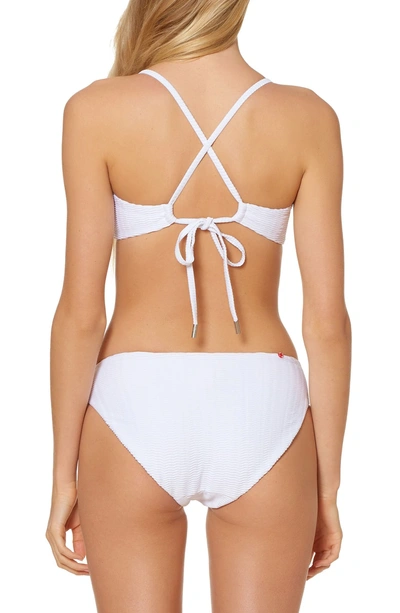 Shop Red Carter Textured Hipster Bikini Bottoms In White