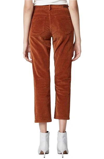Blanknyc The Madison Corduroy Ankle Straight Leg Pants In Clockwork Copper
