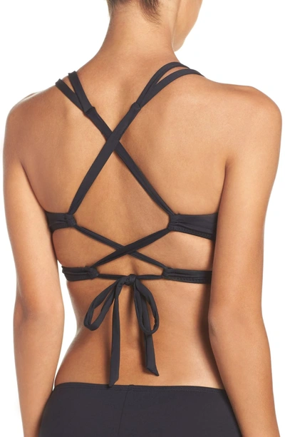 Shop Becca Color Code Wrap Bikini Top In Black