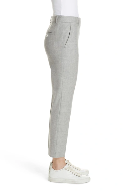 Shop Theory Treeca Flannel Ankle Pants In Pale Grey