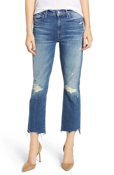 Shop Mother The Insider Chewed Crop Step Hem Jeans In Better When Its Wrong