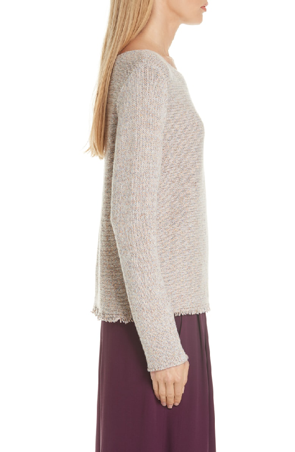 eileen fisher fringe hem sweater