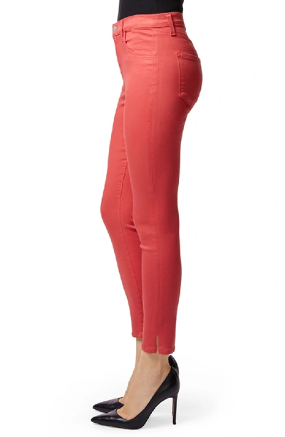 Shop J Brand Alana High Waist Crop Skinny Jeans In Coated Rose Tea