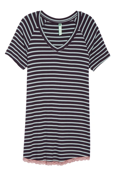 Shop Honeydew Intimates All American Sleep Shirt In Autumn Berry Stripe