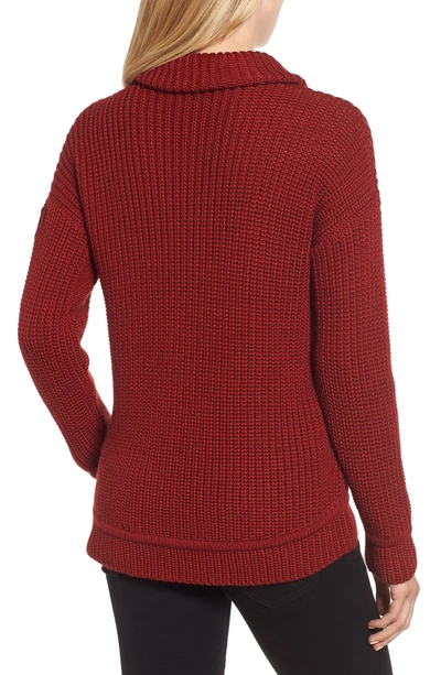 Shop Canada Goose Williston Wool Turtleneck Sweater In Redwood