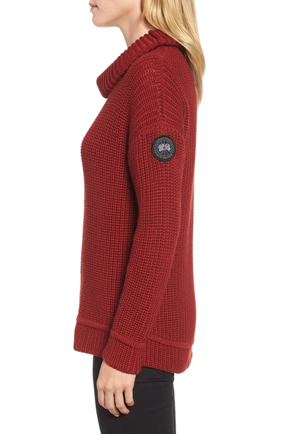 Shop Canada Goose Williston Wool Turtleneck Sweater In Redwood