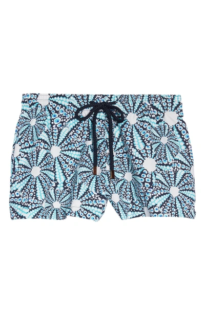Shop Vilebrequin Oursinade Cover-up Shorts In Bleu Marine
