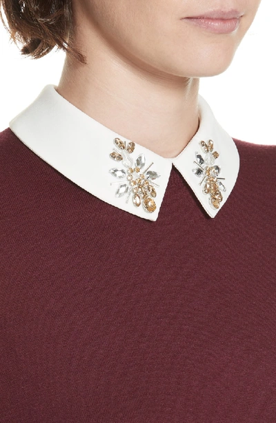 Shop Ted Baker Suzaine Layered Sweater In Maroon