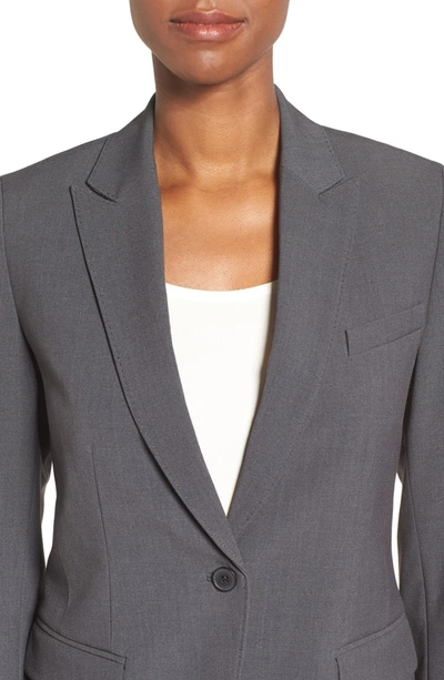 Shop Anne Klein One-button Suit Jacket In New Grey