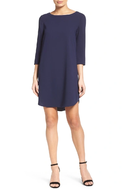 Shop Bb Dakota Jazlyn Crepe Shift Dress In Navy